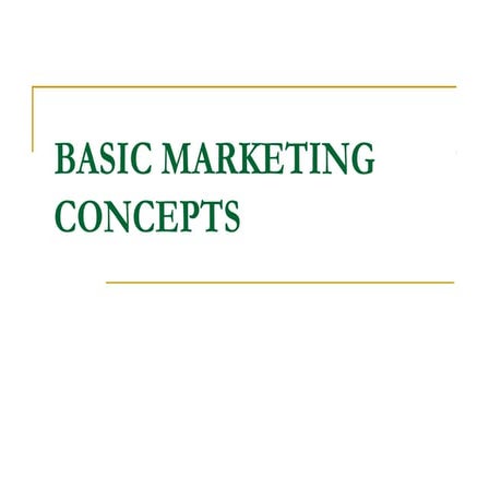 Introduction to marketing and marketing concept