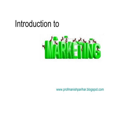 Introduction to marketing management