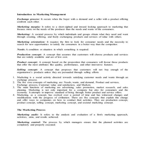 STUDY4JOB.COM     Introduction to marketing management (SOURCE: SMU)