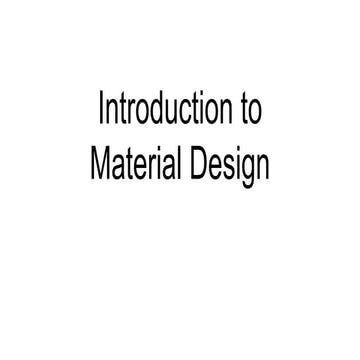 Short Introduction to Material Design - A template | PPT