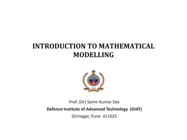 Introduction to mathematical modelling