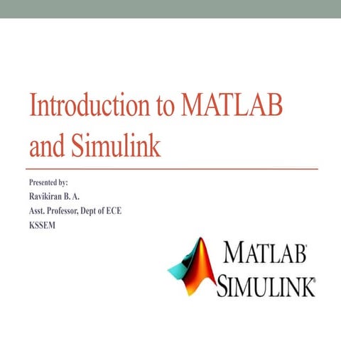 Introduction to MATLAB | PPT