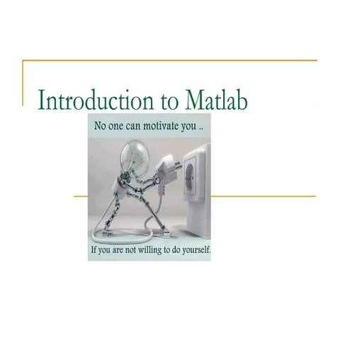 Introduction to matlab | PPT