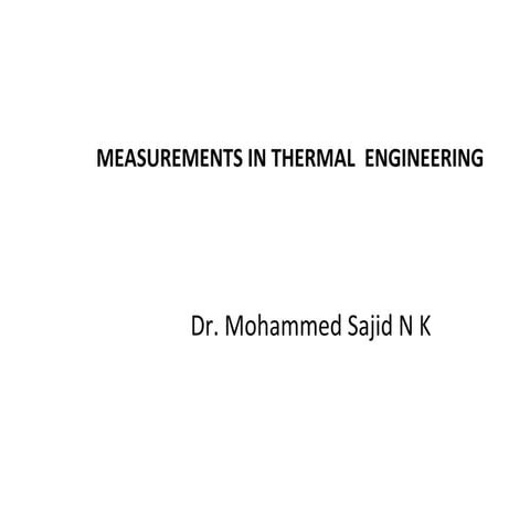 Introduction to measurements
