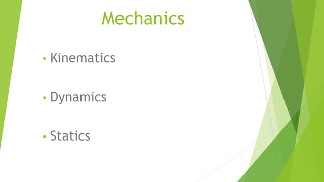 Introduction to mechanics