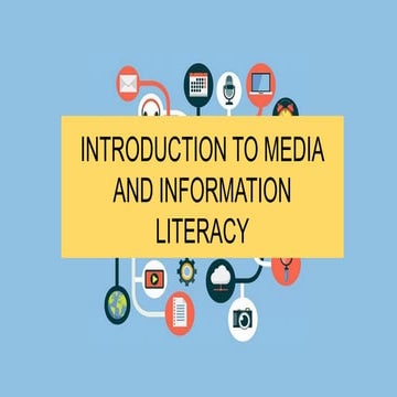 Introduction to media and information literacy 