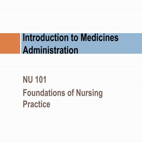 Introduction to Medicines Administration.pptx