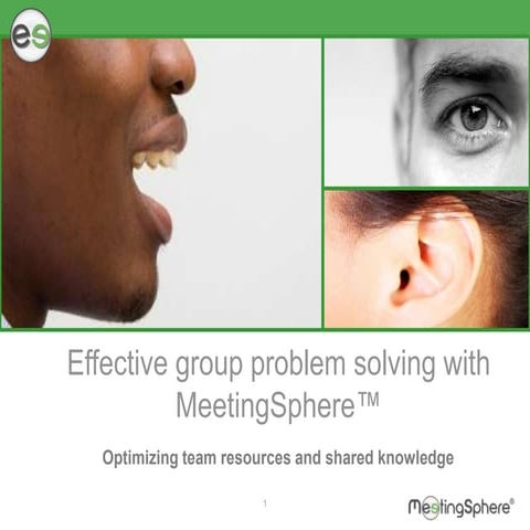 Introduction to MeetingSphere for group problem solving