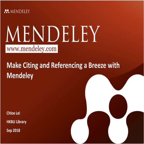 Make Citing and Referencing a Breeze with Mendeley