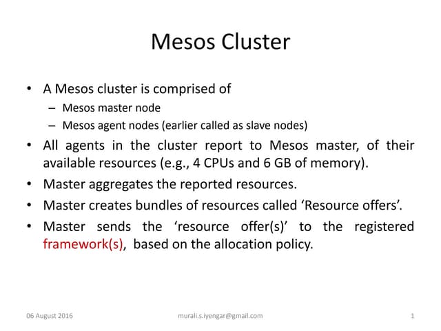 Introduction to mesos