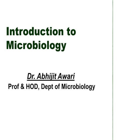 Introduction to microbiology   