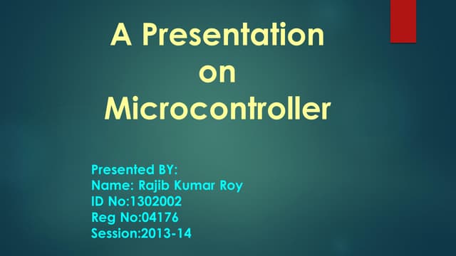 Introduction to microcontroller