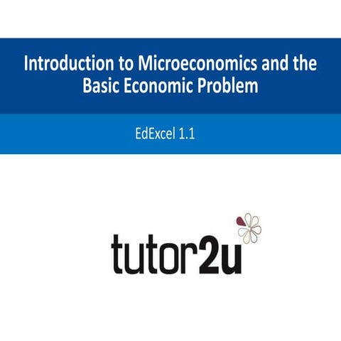 Introduction to microeconomics