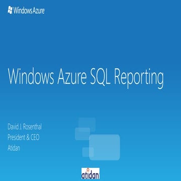 Introduction to Microsoft Azure SQLreporting from Atidan