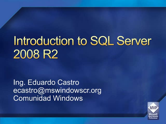 Introduction to microsoft sql server 2008 r2