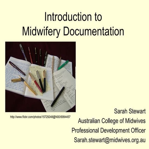 Introduction to midwifery documentation 2014