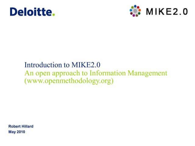 Introduction to mike2 presentation