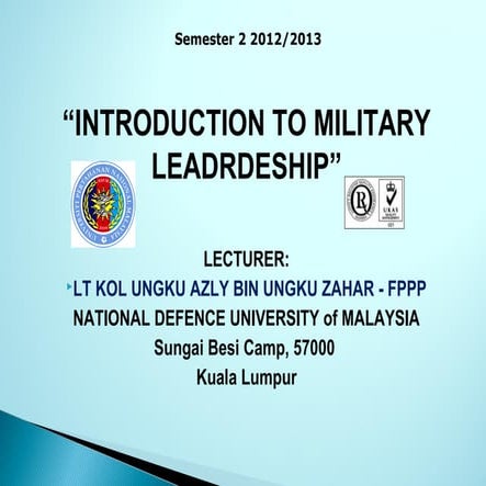 Introduction to military leadership
