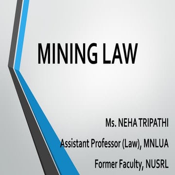 Introduction to mining law