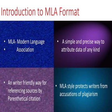 Introduction to mla citation format