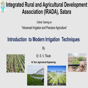Introduction  to modern irrigation techniques