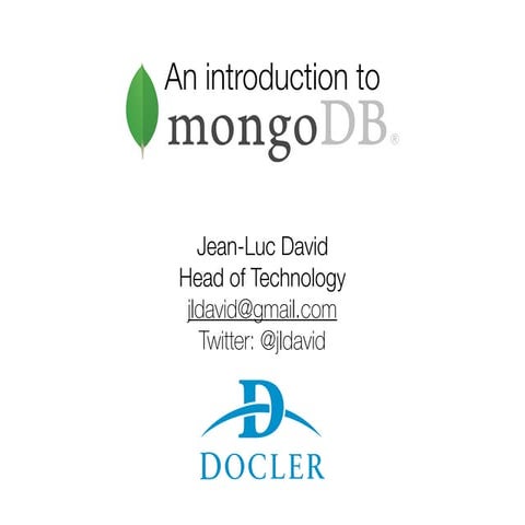 Introduction to MongoDB | PDF