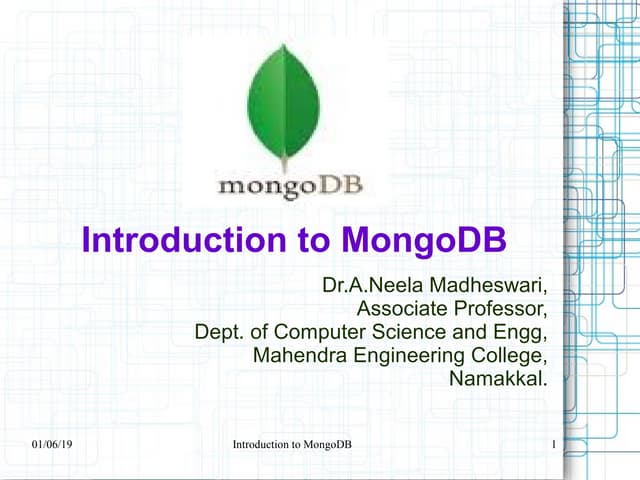 Introduction to mongodb