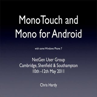 Introduction to MonoTouch and Monod...