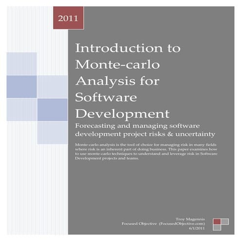 Introduction to monte-carlo analysis for software development - Troy Magennis...