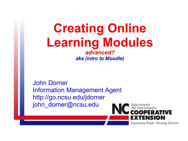 Introduction to moodle