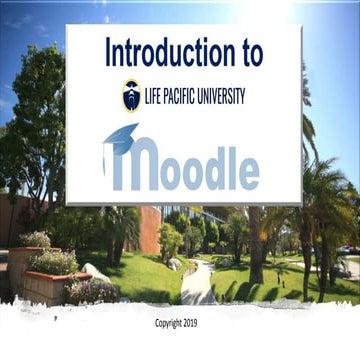 Introduction to Moodle for Life Pacific University Students