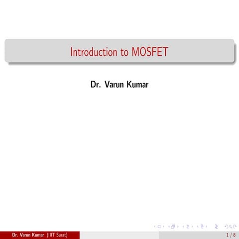 Introduction to MOSFET