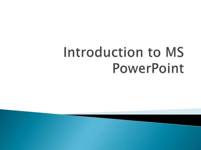 Introduction to ms power point Grade 9