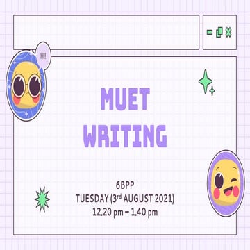 Introduction to MUET Writing.pdf HELP STUDENTS TO UNDERSTAND THE TECHNIQUE IN...