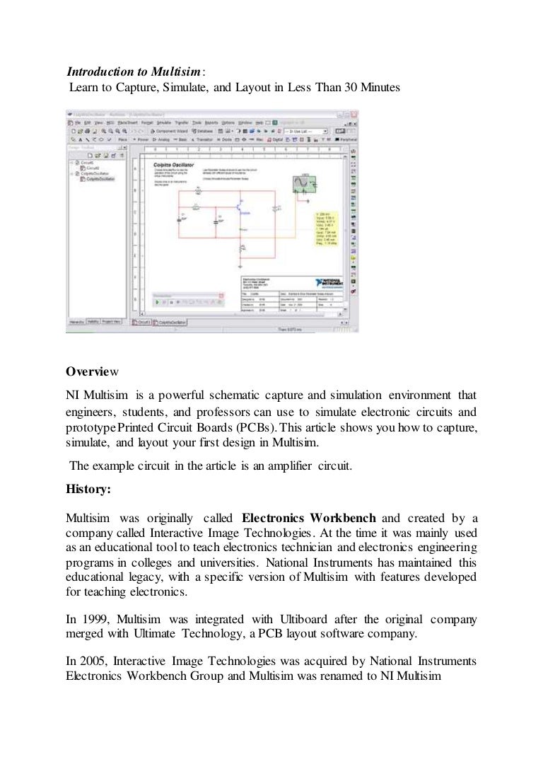 Multisim for students - lasopasolar