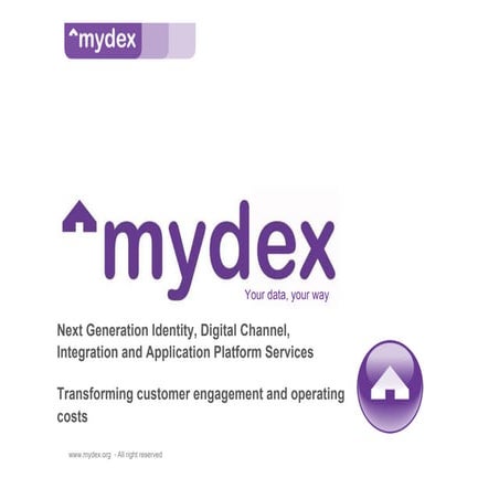 Introduction to Mydex CIC Personal Data Stores -  7th March 2013