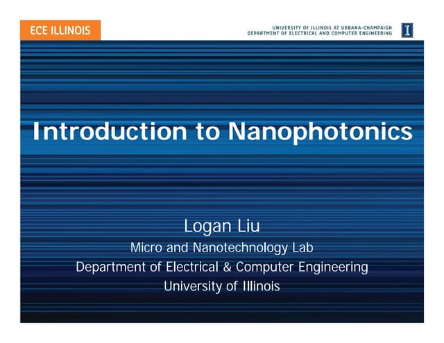Introduction to nanophotonics