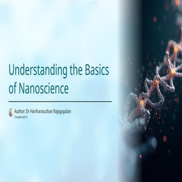 Introduction to Nanoscience  AND TERMS BASICS