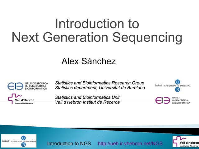 Introduction to next generation sequencing