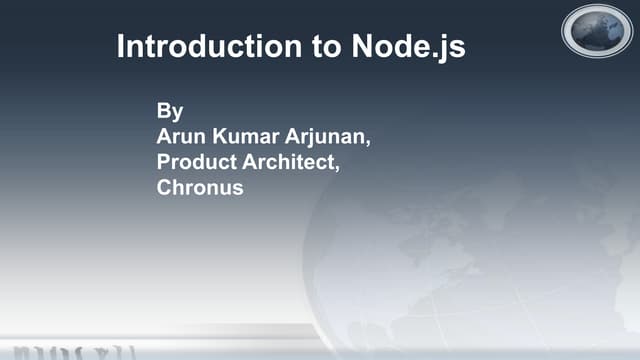 Introduction to node.js