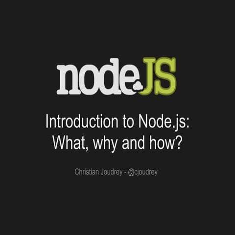 Comet with node.js and V8 | PPT