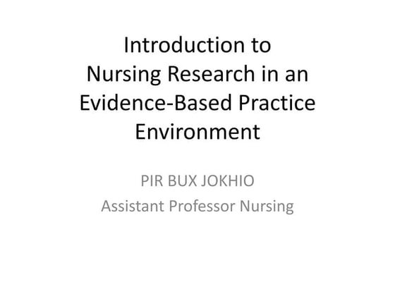 Introduction to Nursing Research | PPTX | Healthcare Industry | Industries