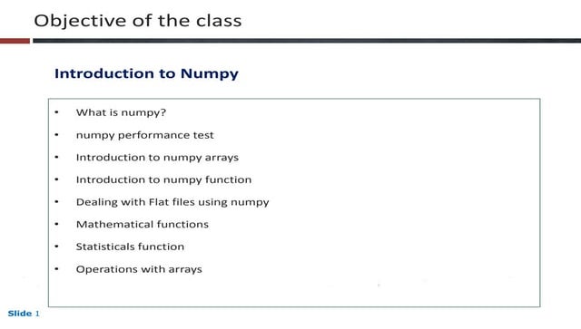 NUMPY | PPT