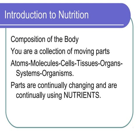 Principles of nutrition