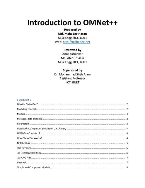 Introduction to OMNeT++