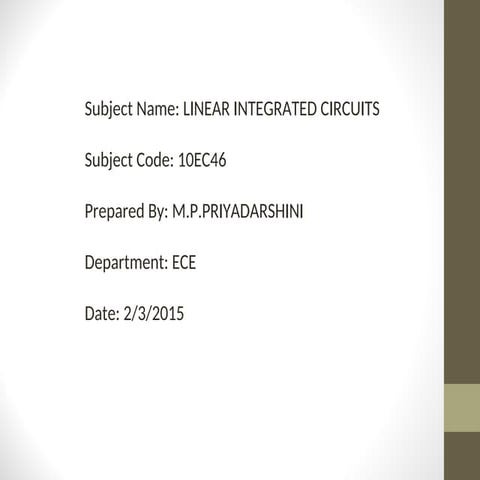 Introduction to Op Amp IC 741 Presentation.ppt