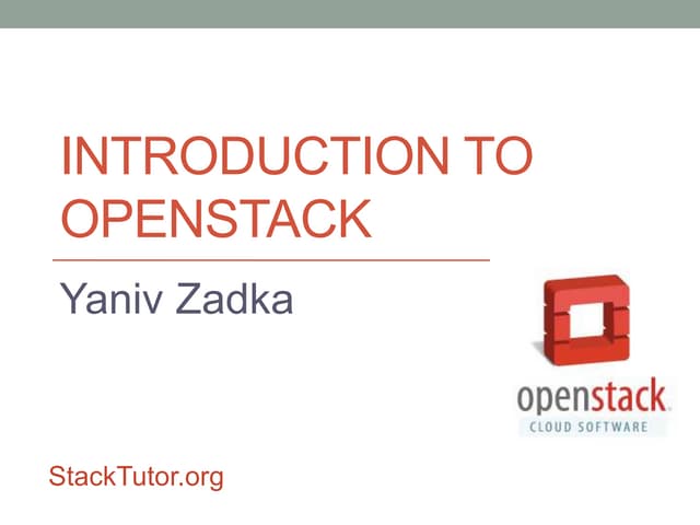 Introduction to openstack