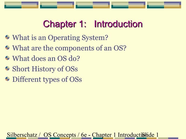Introduction to operating syatem