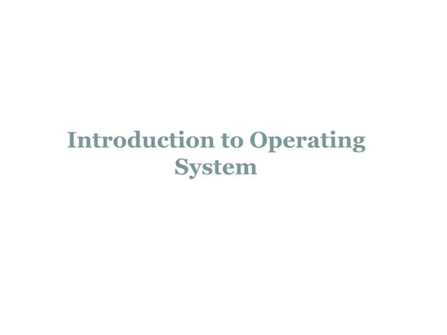 Operating Systems Overview and Functions of OS