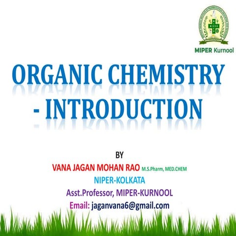 Introduction to organic chemistry